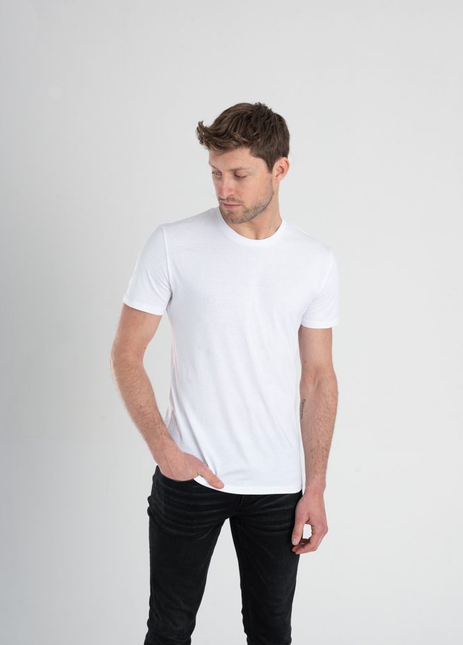 Økonomi Blåt mærke video 3-Pack Organic Slim-fit T-shirts White - Stricters