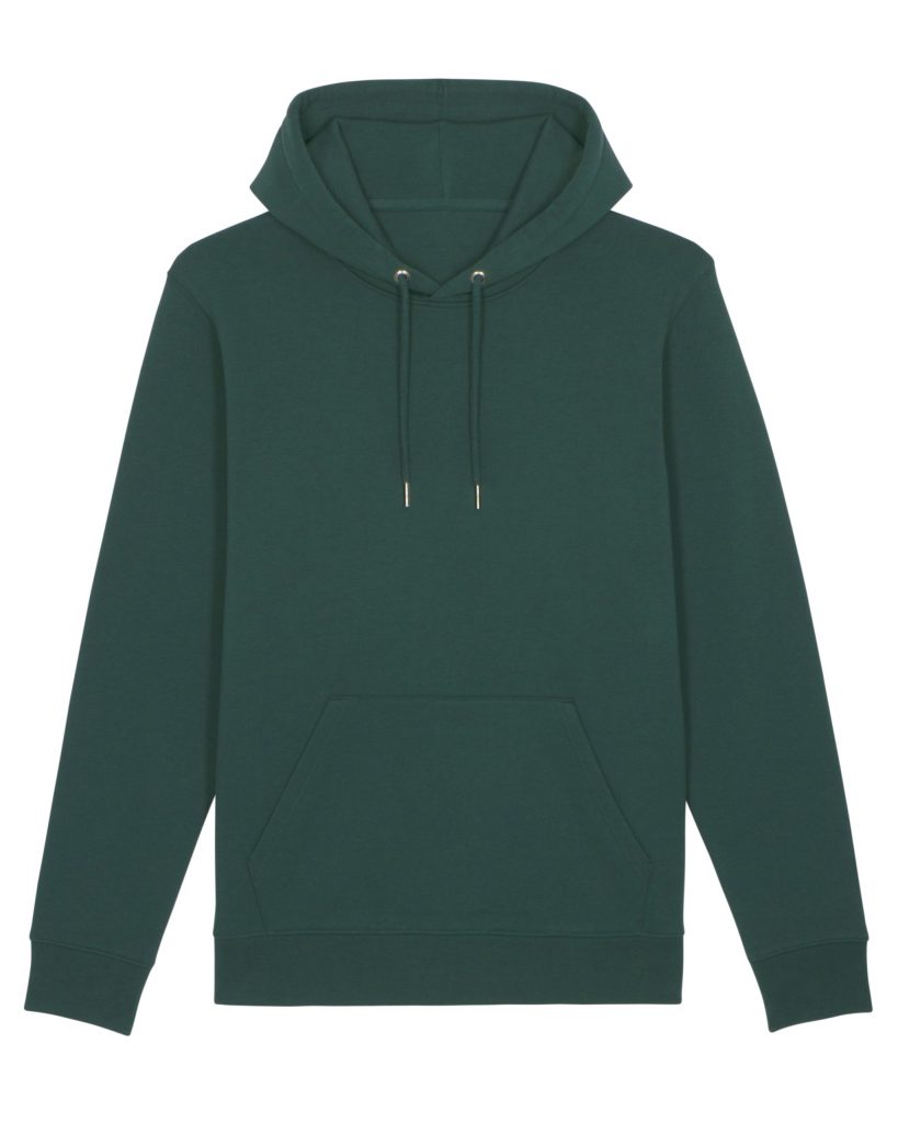 donkergroene hoodie voorkant