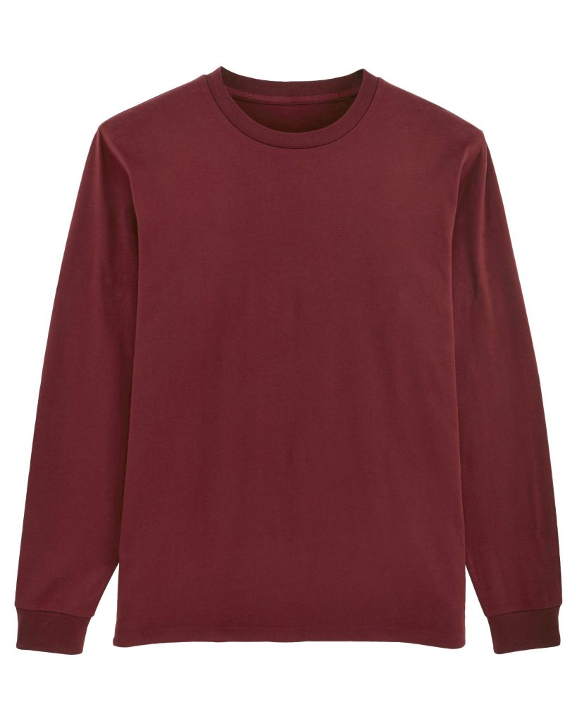 Bordeaux rode longsleeve voorkant