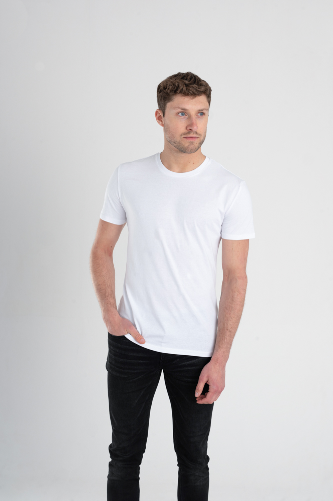 3-Pack Organic Slim-fit T-shirts White - Stricters